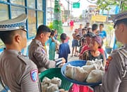 Sat Lantas Polres Nias melaksanakan kegiatan rutin “Jumat Berkah”