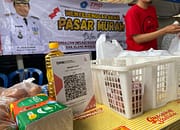 Warga Balangan Bisa Belanja di Pasar Murah Disperindag  Pakai QRIS