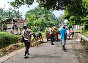 Polsek Pulau Raja Polres Asahan Gelar Gotong Royong Massal untuk Lingkungan yang Bersih dan Sehat