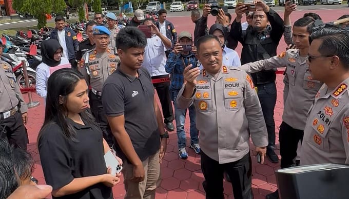 Kapolda Sultra Pinjam Pakaikan Sepeda Motor Hasil Curian Kepada Pemilik