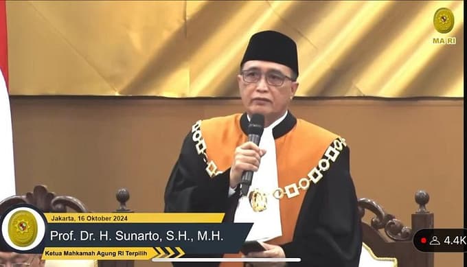 Sunarto Terpilih Menjadi Ketua MA RI 2024-2029